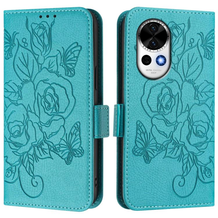 For Huawei nova 13 / nova 12 Embossed Rose RFID Anti-theft Leather Phone Case