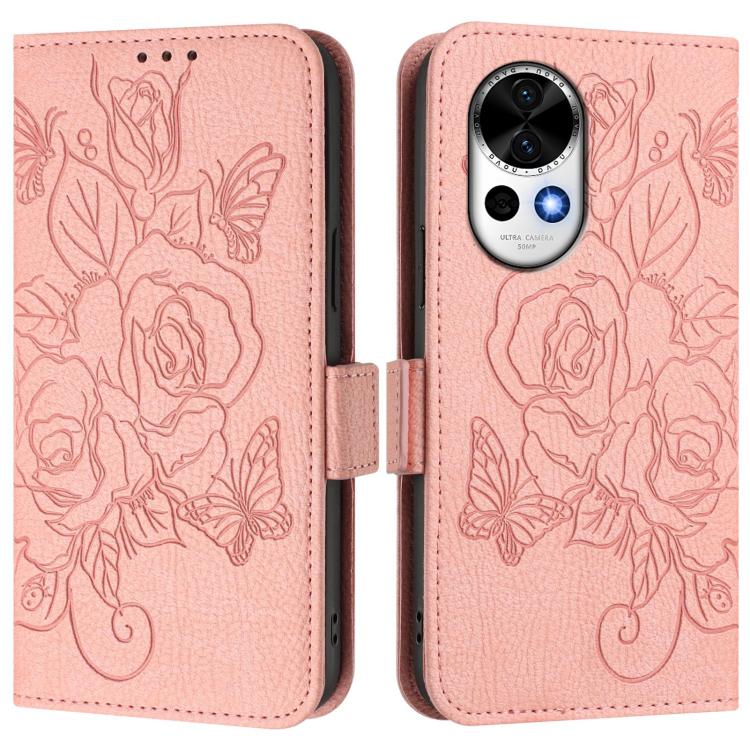 For Huawei nova 13 / nova 12 Embossed Rose RFID Anti-theft Leather Phone Case