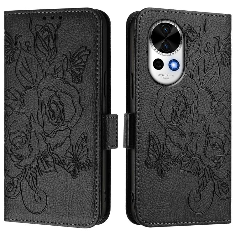 For Huawei nova 13 / nova 12 Embossed Rose RFID Anti-theft Leather Phone Case