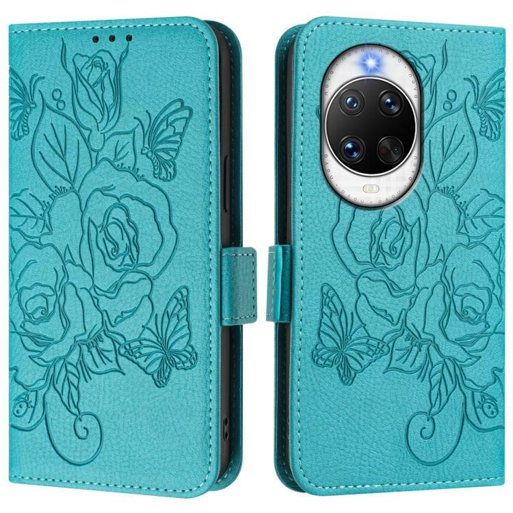 For Huawei nova 14 Ultra 5G Embossed Rose RFID Anti-theft Leather Phone Case