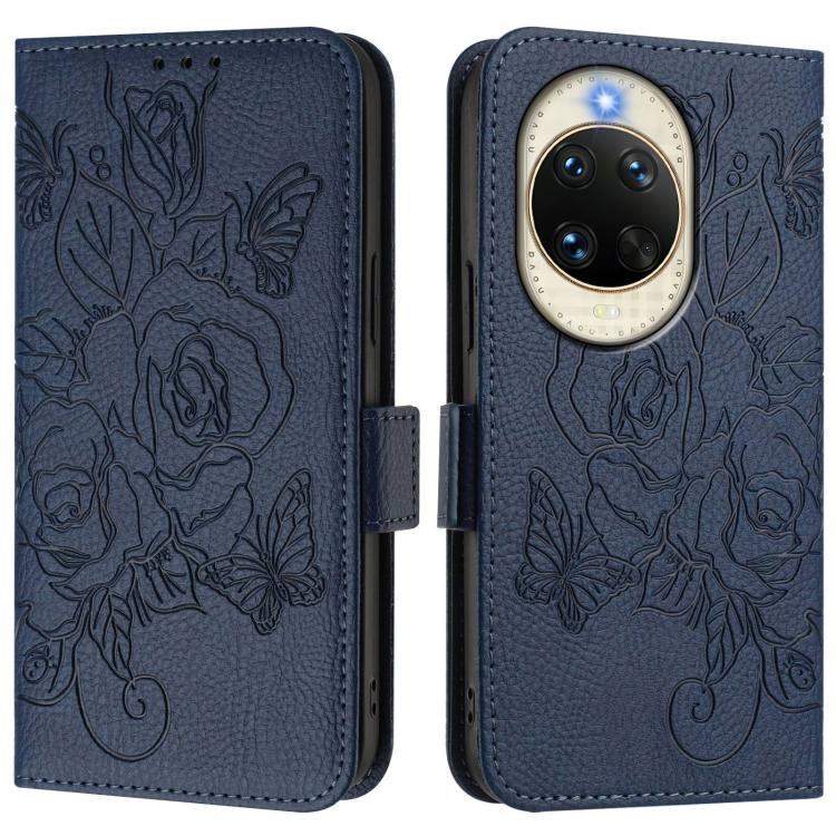 For Huawei nova 14 5G Embossed Rose RFID Anti-theft Leather Phone Case