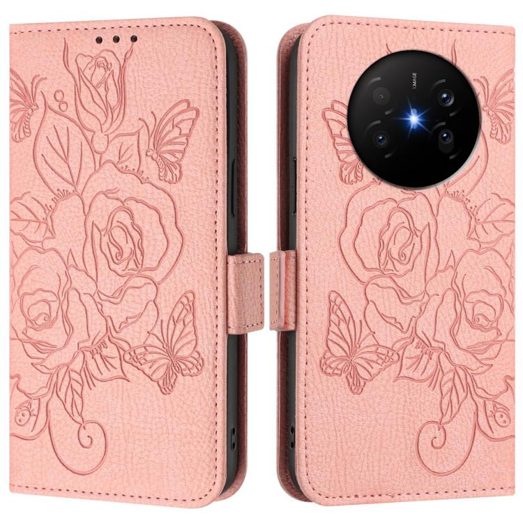 For Huawei Mate 70 Air Embossed Rose RFID Anti-theft Leather Phone Case