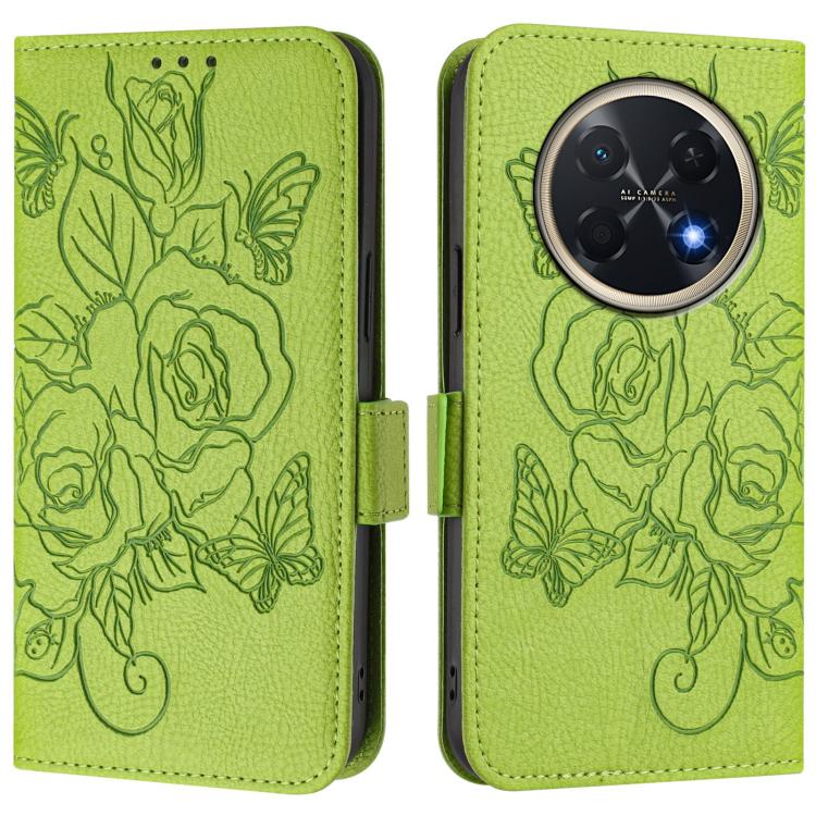For Huawei Pura 90 Pro Max Embossed Rose RFID Anti-theft Leather Phone Case