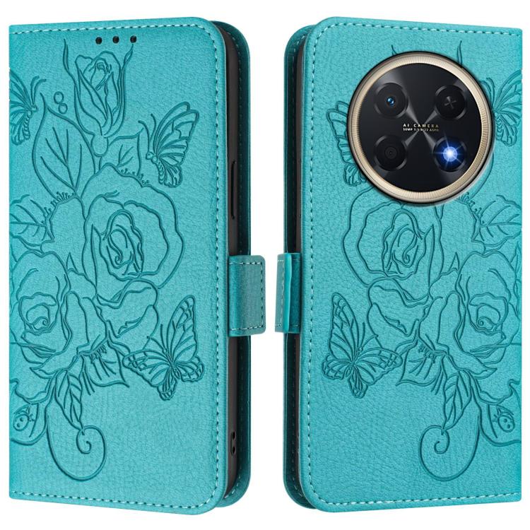 For Huawei Pura 90 Pro Max Embossed Rose RFID Anti-theft Leather Phone Case
