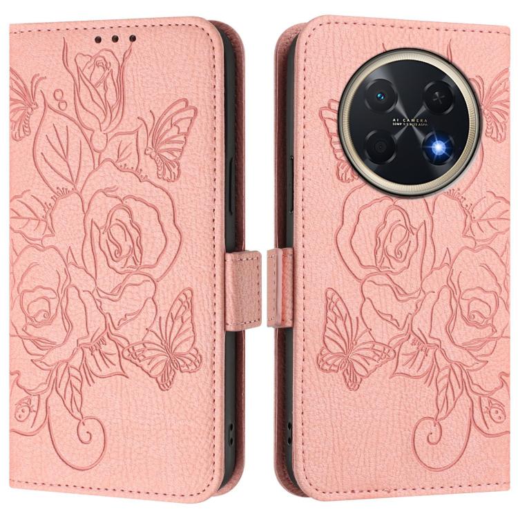 For Huawei Pura 90 Pro Max Embossed Rose RFID Anti-theft Leather Phone Case