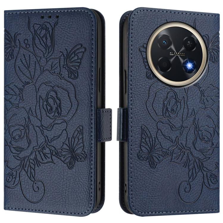 For Huawei Pura 90 Pro Max Embossed Rose RFID Anti-theft Leather Phone Case