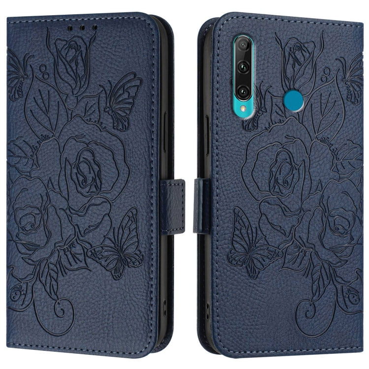 For Honor 20 Lite / 10i / 20e Embossed Rose RFID Anti-theft Leather Phone Case