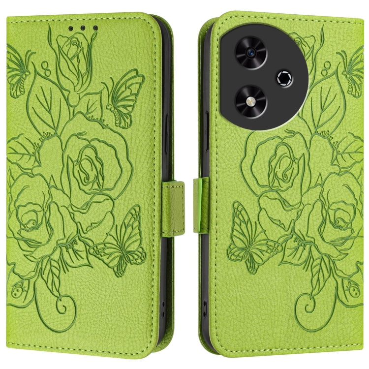 For Honor Play 50 Embossed Rose RFID Anti-theft Leather Phone Case