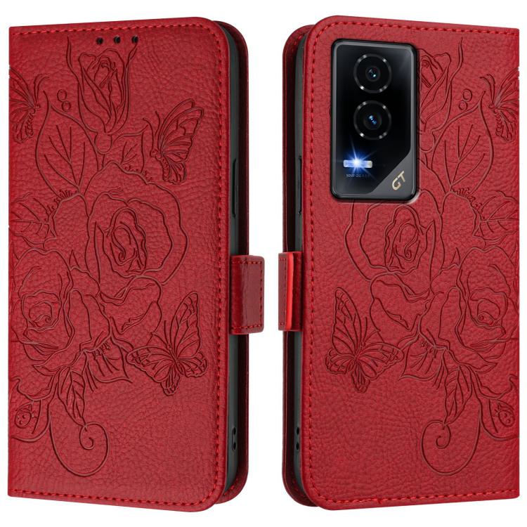 For Honor GT Embossed Rose RFID Anti-theft Leather Phone Case