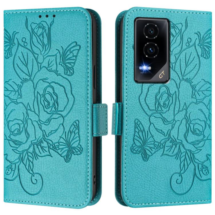 For Honor GT Embossed Rose RFID Anti-theft Leather Phone Case