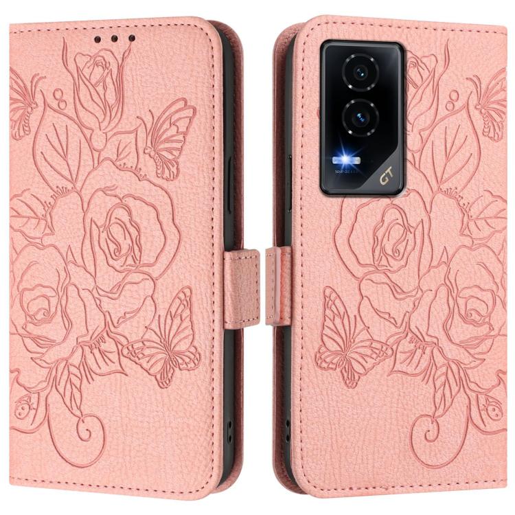 For Honor GT Embossed Rose RFID Anti-theft Leather Phone Case