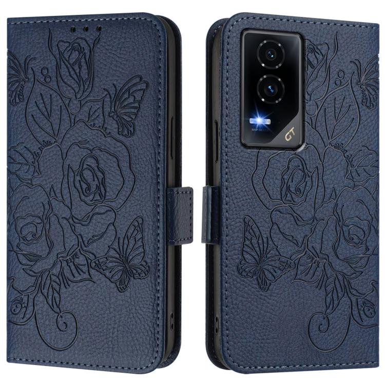 For Honor GT Embossed Rose RFID Anti-theft Leather Phone Case