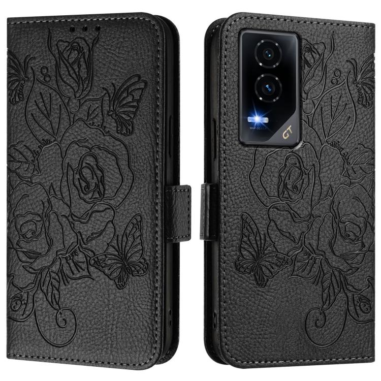 For Honor GT Embossed Rose RFID Anti-theft Leather Phone Case