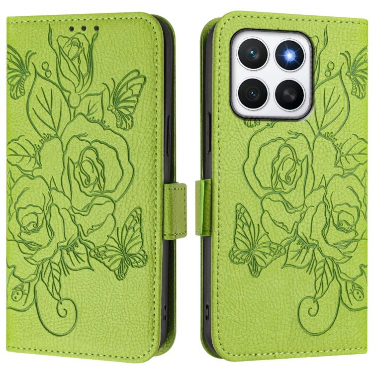 For Honor X8c 4G Global Embossed Rose RFID Anti-theft Leather Phone Case