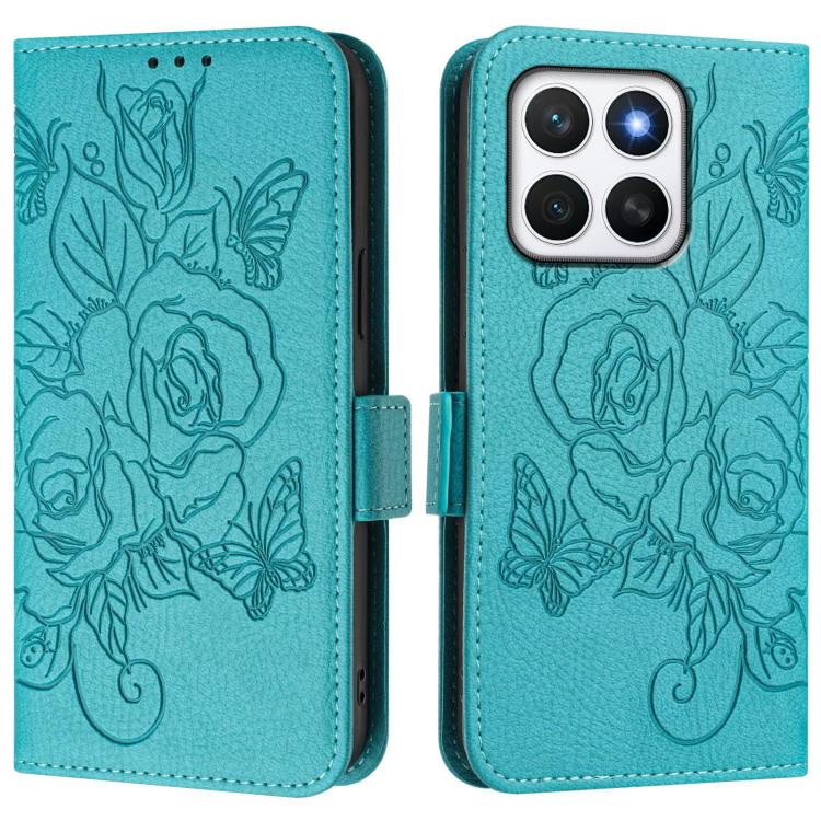 For Honor X8c 4G Global Embossed Rose RFID Anti-theft Leather Phone Case