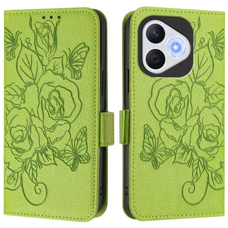 For Honor 400 Lite Global Embossed Rose RFID Anti-theft Leather Phone Case