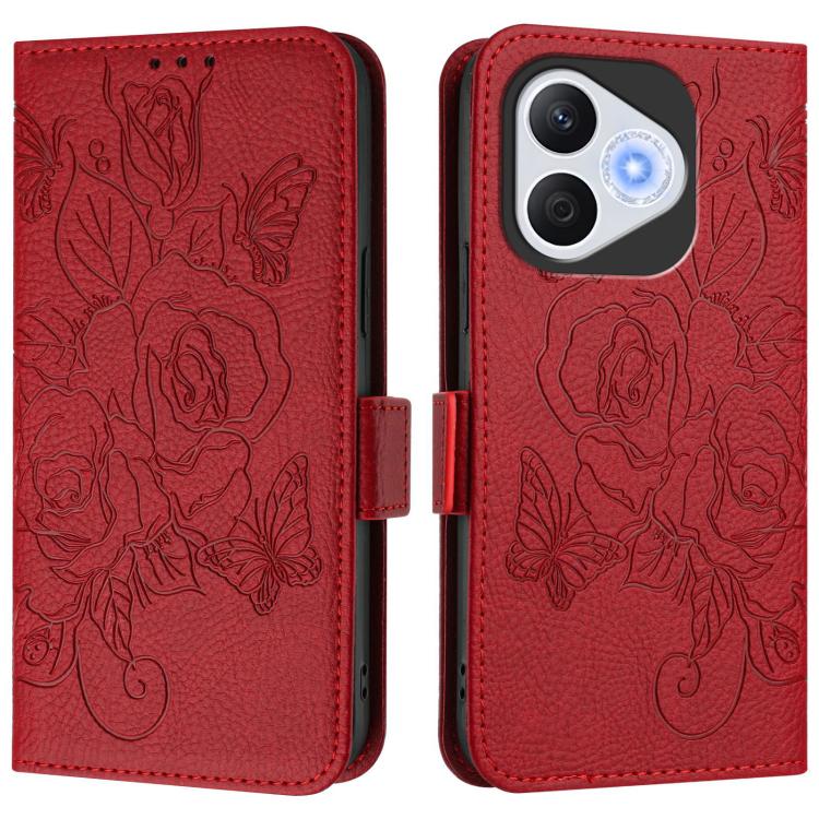 For Honor 400 Lite Global Embossed Rose RFID Anti-theft Leather Phone Case