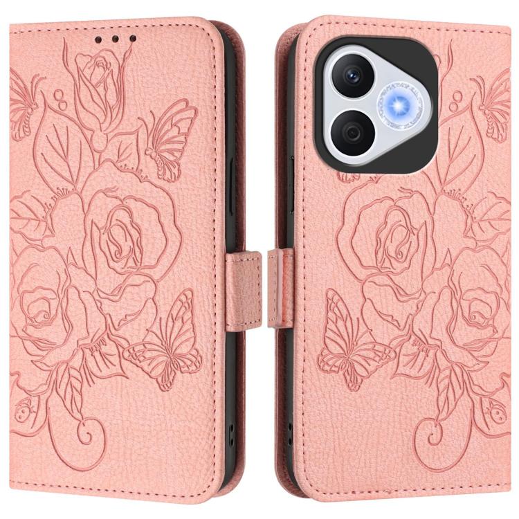 For Honor 400 Lite Global Embossed Rose RFID Anti-theft Leather Phone Case