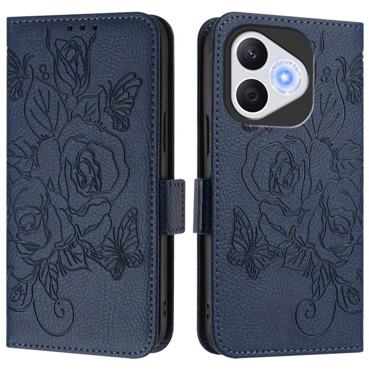 For Honor 400 Lite Global Embossed Rose RFID Anti-theft Leather Phone Case