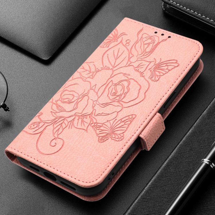 For Honor X5c Plus Embossed Rose RFID Anti-theft Leather Phone Case