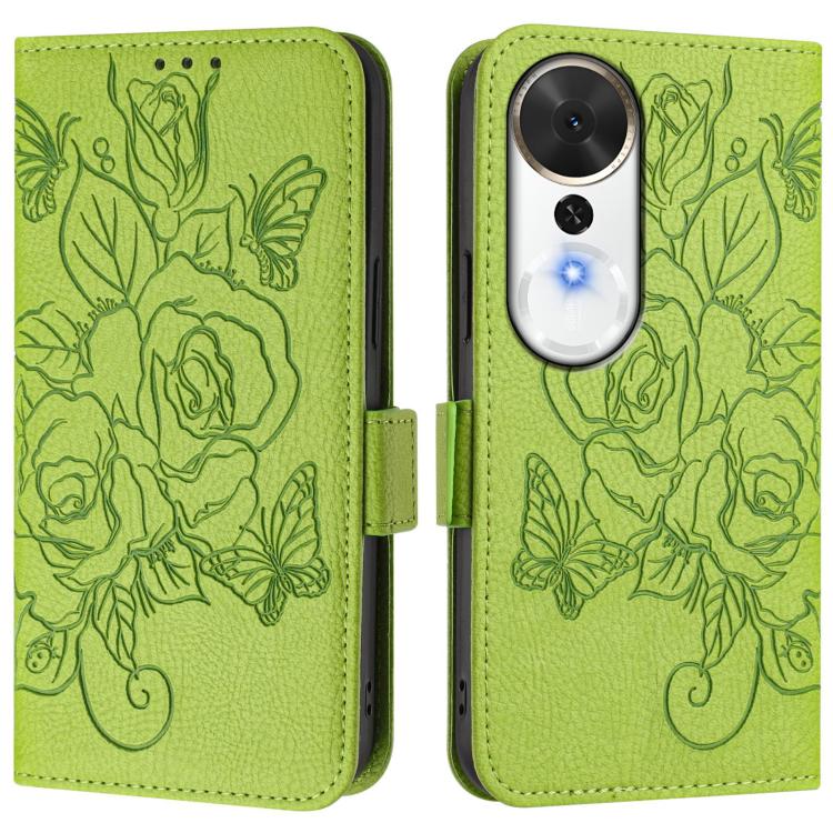 For Honor Play 70 Plus Embossed Rose RFID Anti-theft Leather Phone Case
