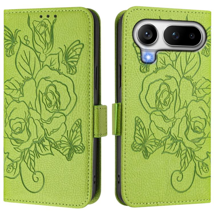 For Honor Magic8 Pro Air 5G Embossed Rose RFID Anti-theft Leather Phone Case