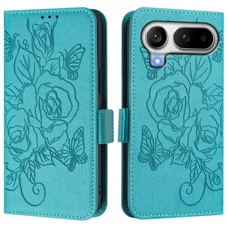 For Honor Magic8 Pro Air 5G Embossed Rose RFID Anti-theft Leather Phone Case