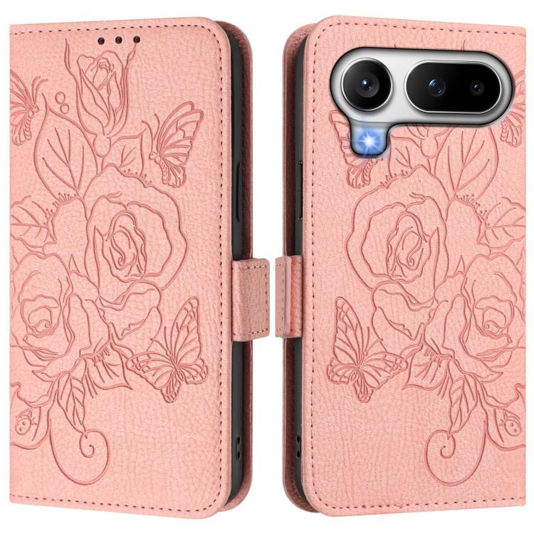 For Honor Magic8 Pro Air 5G Embossed Rose RFID Anti-theft Leather Phone Case