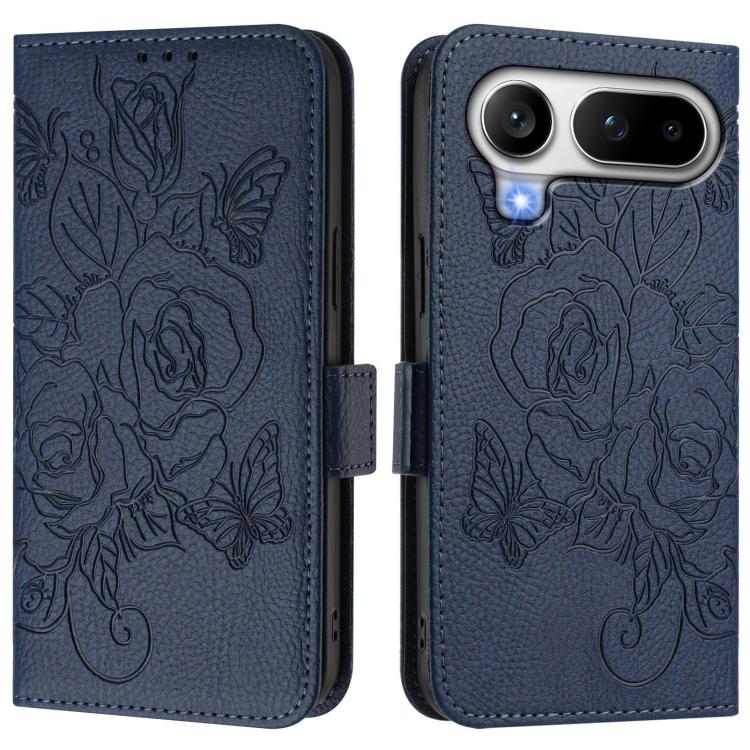 For Honor Magic8 Pro Air 5G Embossed Rose RFID Anti-theft Leather Phone Case