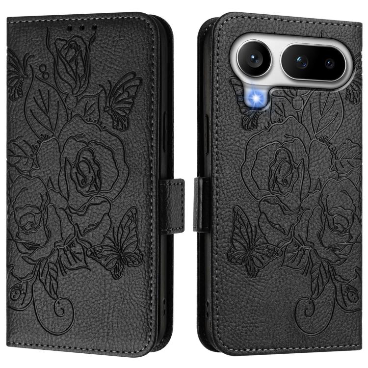 For Honor Magic8 Pro Air 5G Embossed Rose RFID Anti-theft Leather Phone Case