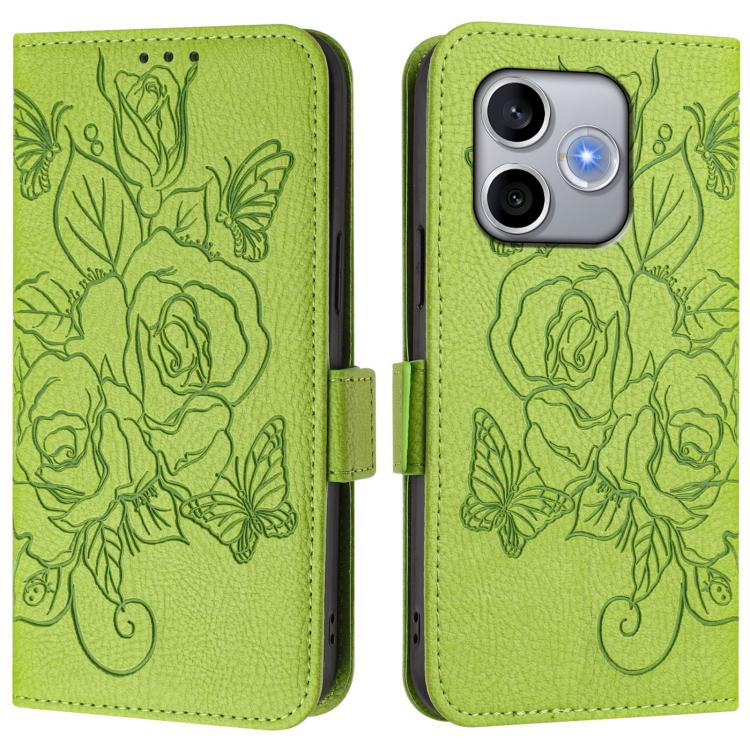 For Honor 600 Lite Global Embossed Rose RFID Anti-theft Leather Phone Case