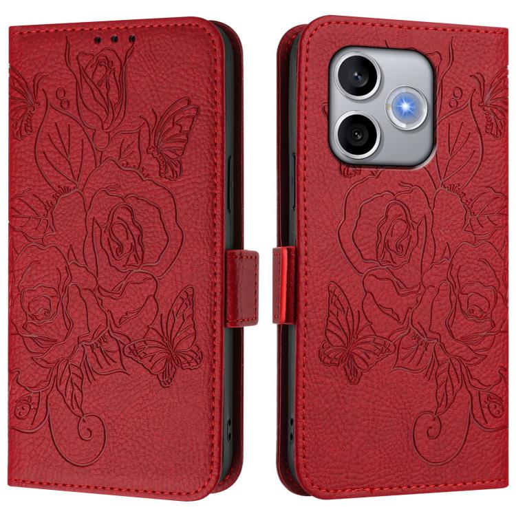 For Honor 600 Lite Global Embossed Rose RFID Anti-theft Leather Phone Case