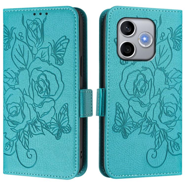 For Honor 600 Lite Global Embossed Rose RFID Anti-theft Leather Phone Case