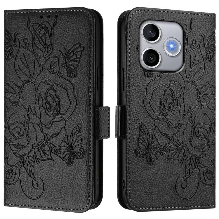 For Honor 600 Lite Global Embossed Rose RFID Anti-theft Leather Phone Case