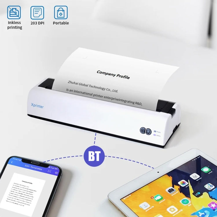 Xprinter P81 USB Interface + Portable Bluetooth Thermal Printer - AU Plug