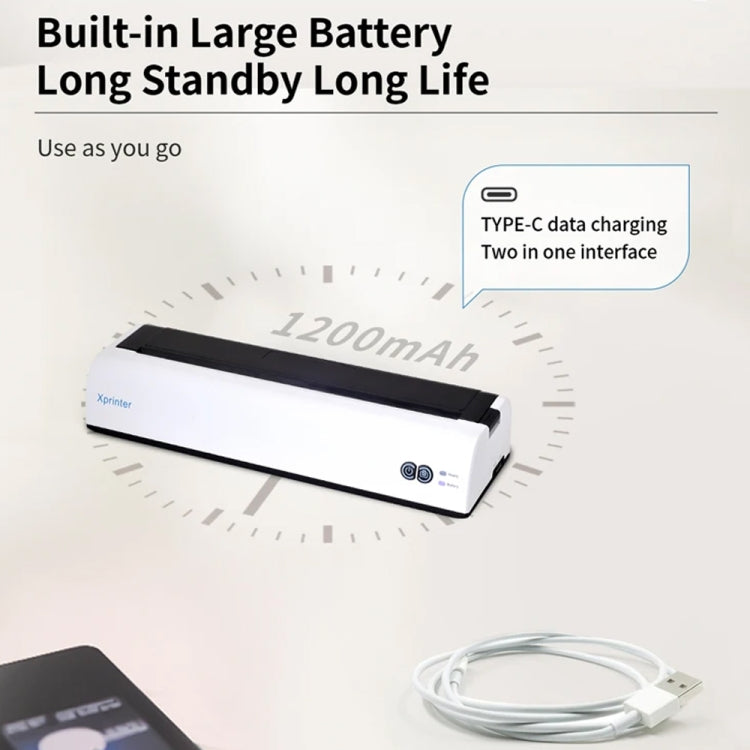 Xprinter P81 USB Interface + Portable Bluetooth Thermal Printer - AU Plug