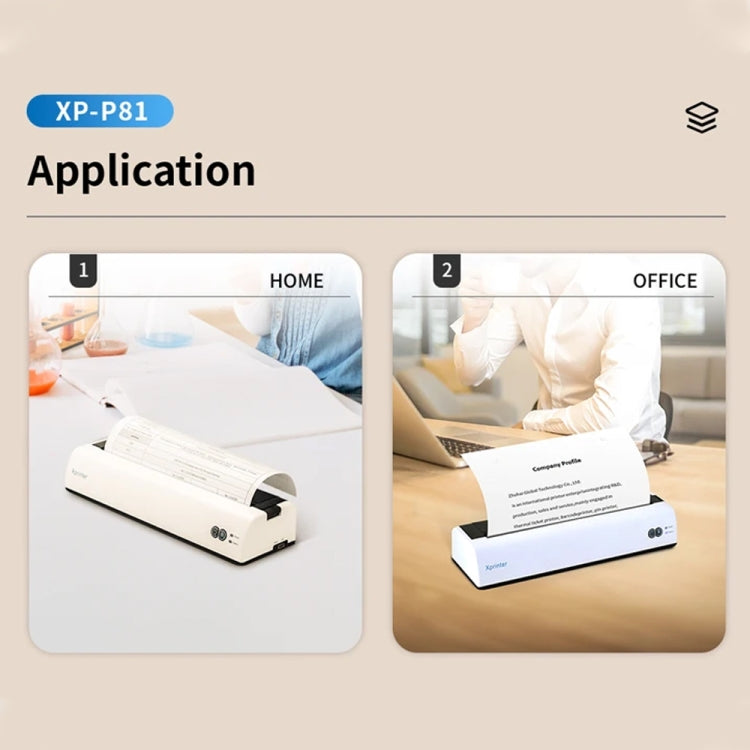 Xprinter P81 USB Interface + Portable Bluetooth Thermal Printer - AU Plug