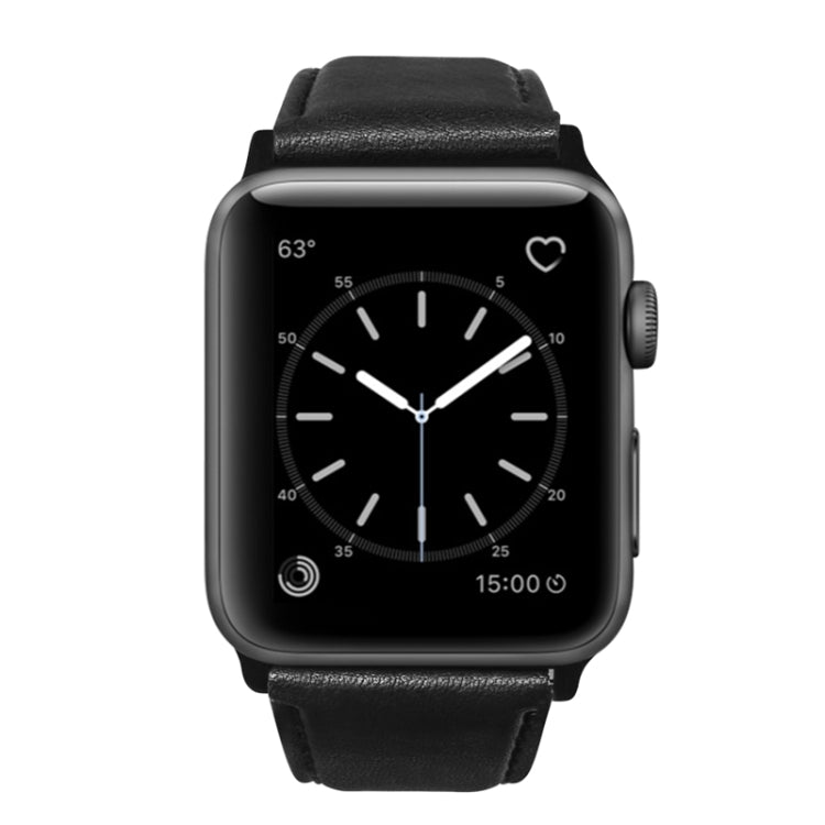 For Apple Watch Series 7 45mm Oil Wax Genuine Leather Watch Band