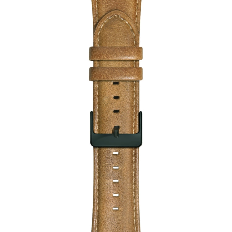 For Apple Watch Series 5 40mm Oil Wax Genuine Leather Watch Band