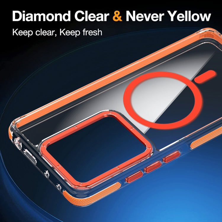 For Xiaomi Redmi Note 13 Pro 5G Dual-Color Clear Acrylic Hybrid TPU MagSafe Phone Case