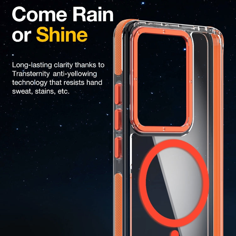 For Xiaomi Redmi Note 13 Pro 5G Dual-Color Clear Acrylic Hybrid TPU MagSafe Phone Case