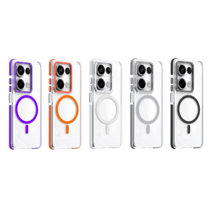 For Xiaomi Redmi Note 13 Pro 4G Dual-Color Clear Acrylic Hybrid TPU MagSafe Phone Case