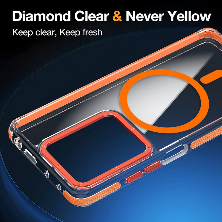 For Xiaomi Redmi Note 13 Pro 4G Dual-Color Clear Acrylic Hybrid TPU MagSafe Phone Case
