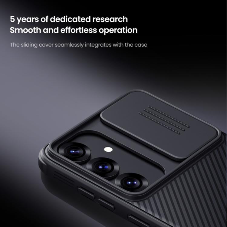 For Samsung Galaxy S25 5G NILLKIN Black Mirror Pro Series Camshield PC Phone Case