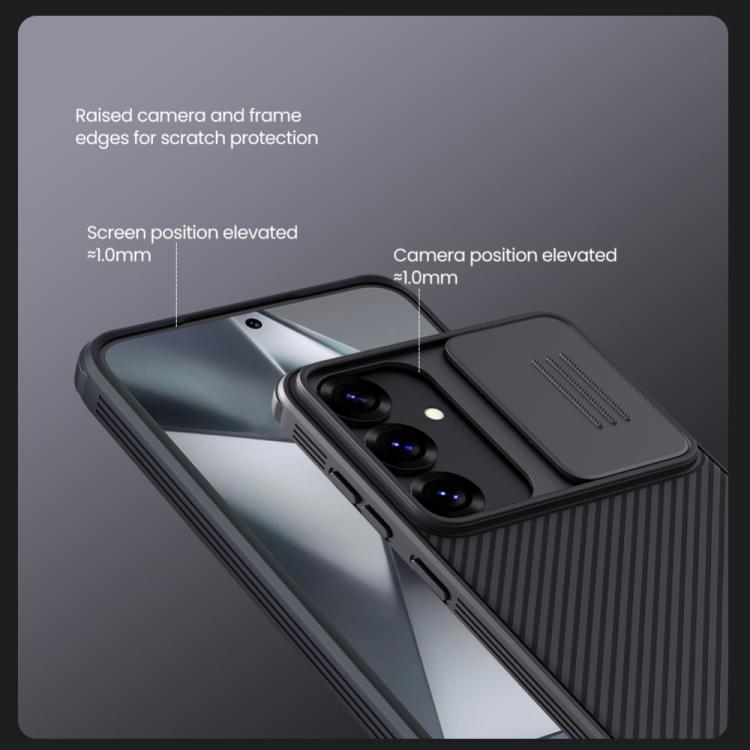 For Samsung Galaxy S25 5G NILLKIN Black Mirror Pro Series Camshield PC Phone Case