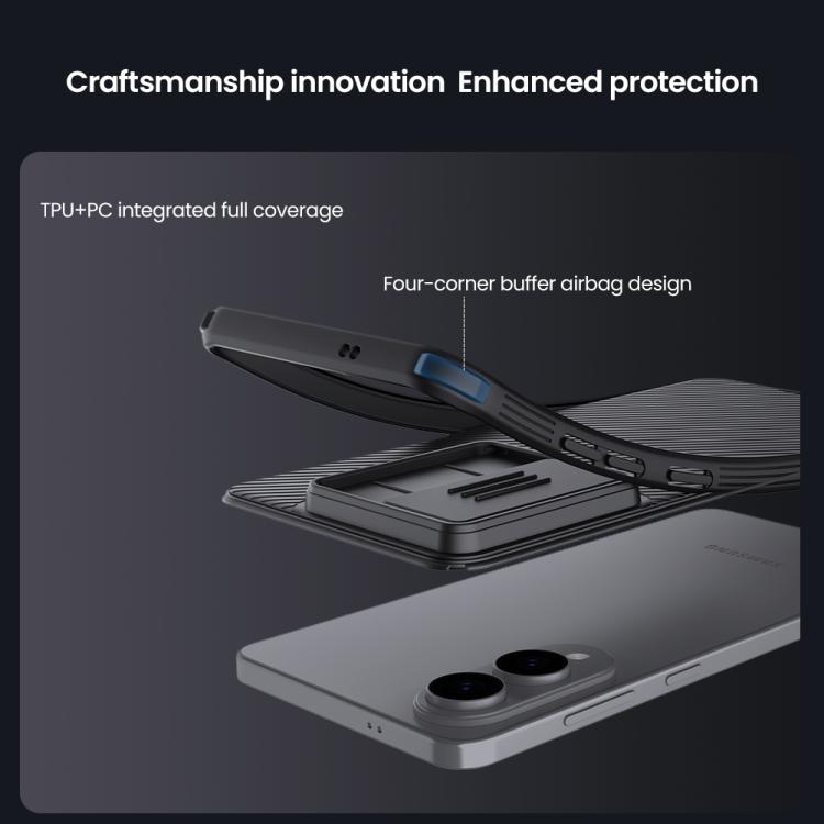 For Samsung Galaxy S25 Edge 5G NILLKIN Black Mirror Pro Series Camshield PC Phone Case