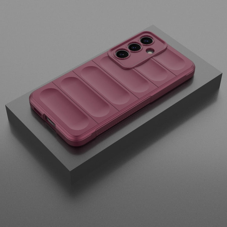 For Samsung Galaxy S25 5G Magic Shield TPU + Flannel Phone Case