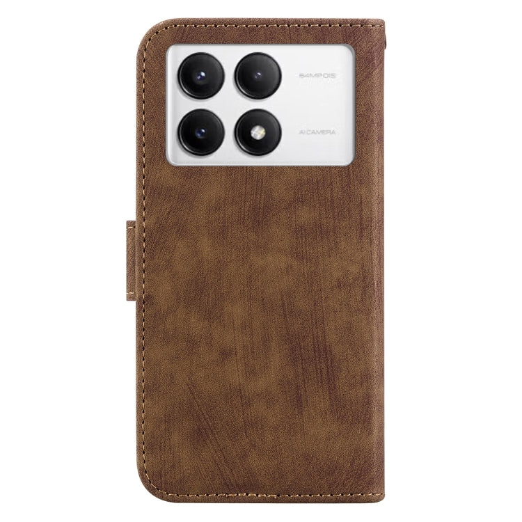 For Redmi K70 / K70 Pro Little Tiger Embossed Leather Phone Case