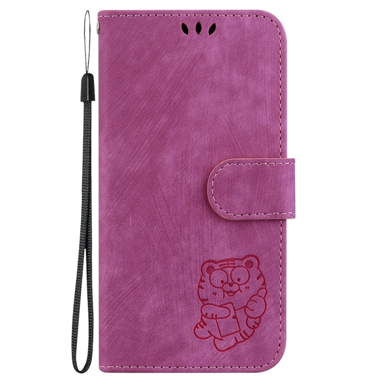 For Redmi Note 14 5G Little Tiger Embossed Leather Phone Case