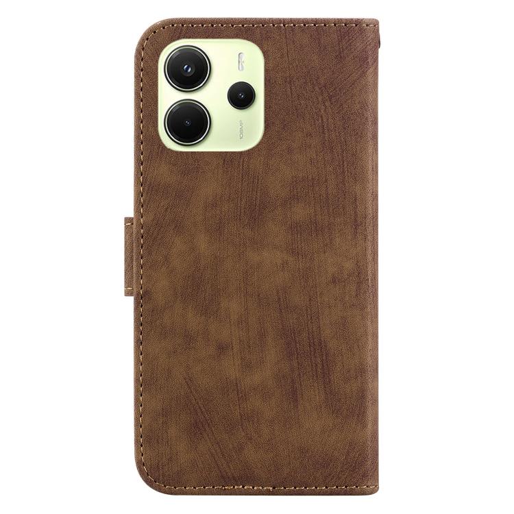 For Redmi Note 14 4G 163.25mm Little Tiger Embossed Leather Phone Case